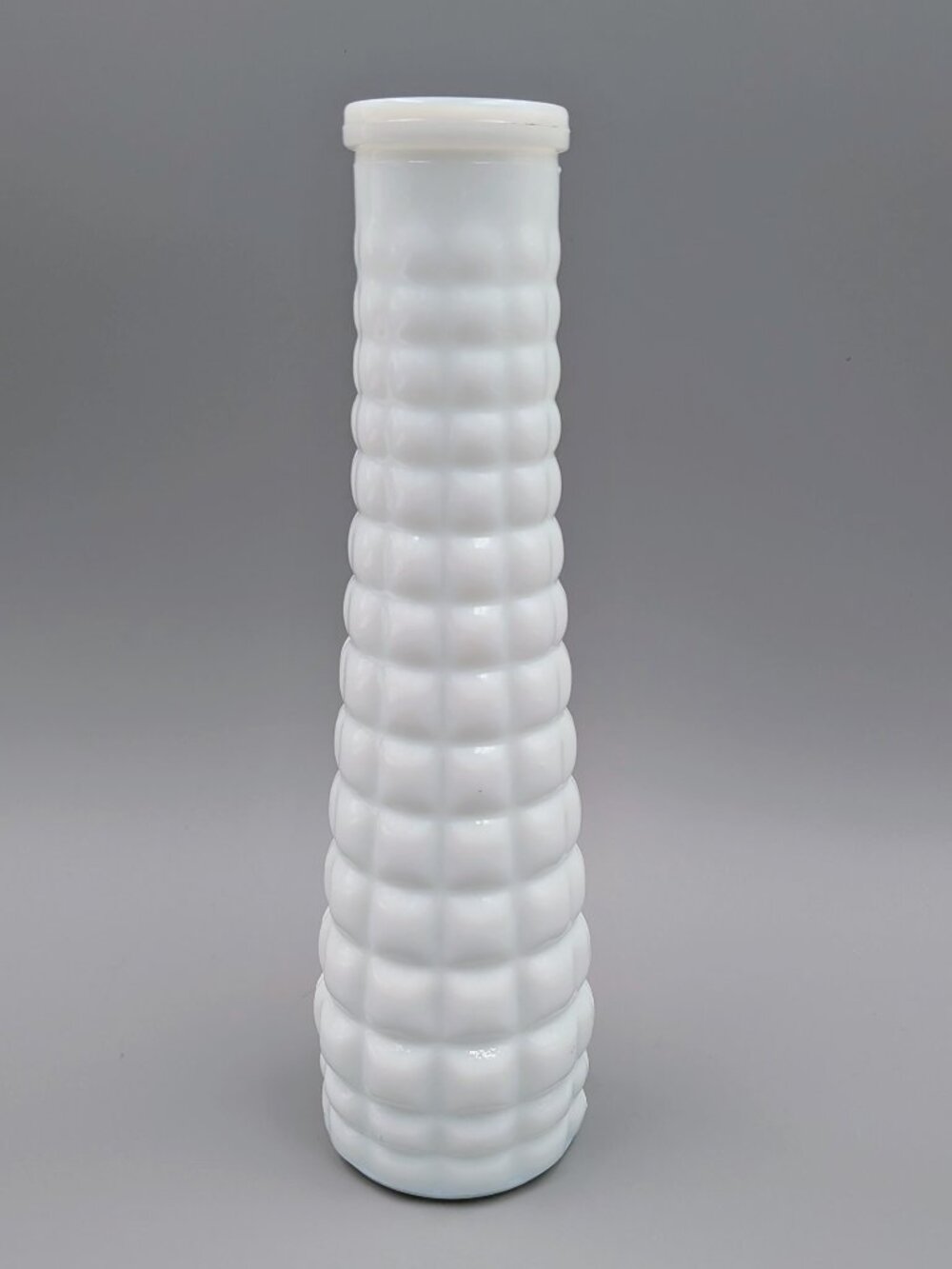 Midcentury Vintage E.O. Brody M-147 Milk Glass Bubble Vase